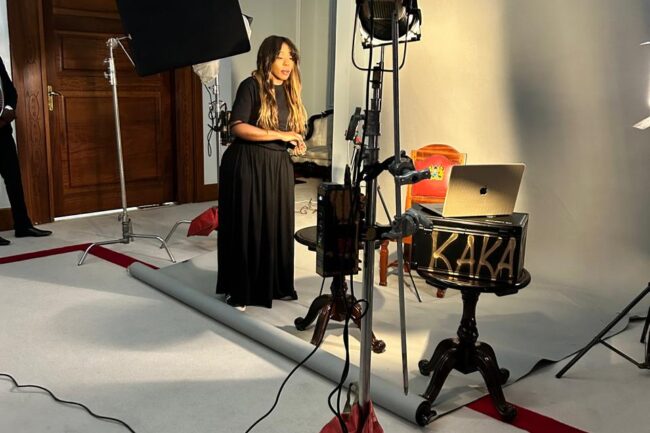 Behind the scenes of a social media video shoot by Insignia Productions