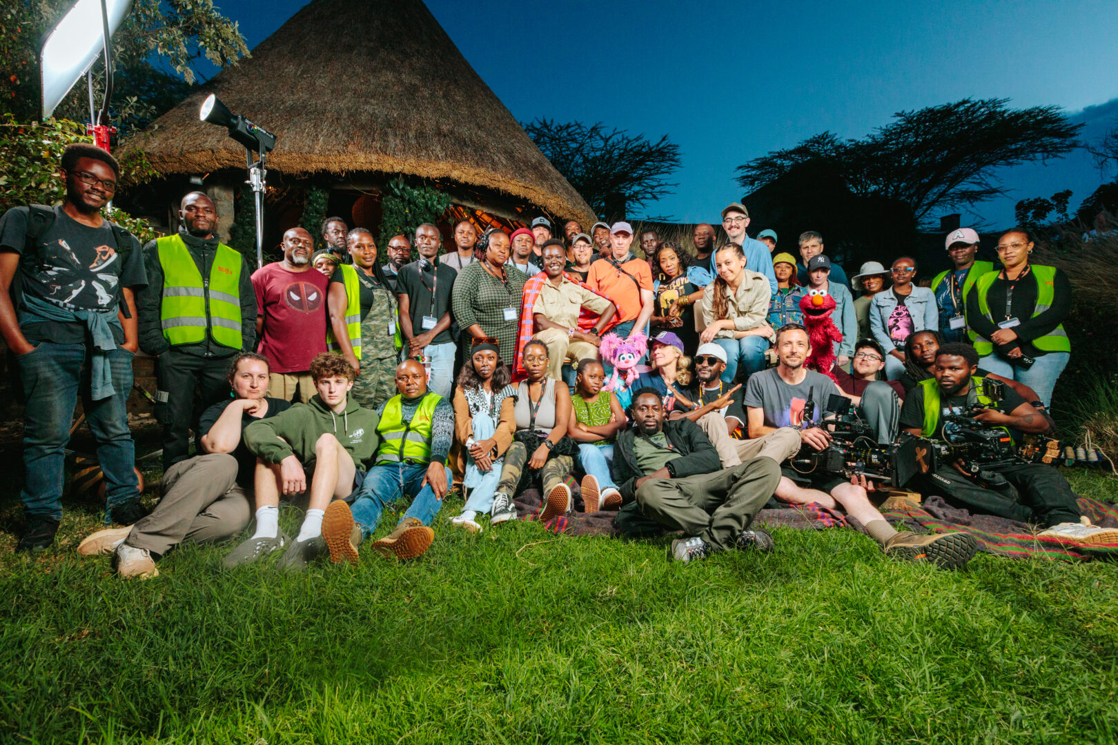 Behind the scenes of a Sesame Street production filmed by Insignia Productions in Kenya